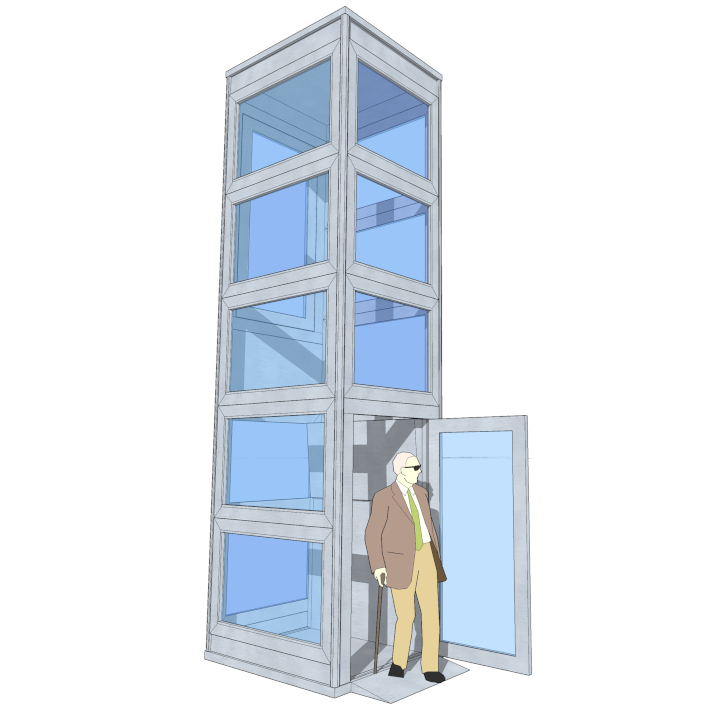 External elevator illustration | HYDRO-CON A/S